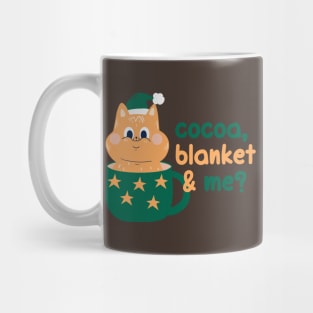 Cocoa, blanket & me? | Christmas Kitty Design Mug